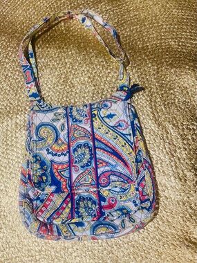Vera Bradley Paisley Shoulder Bag - Blue, Yellow, Pink